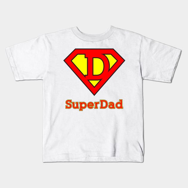 Super dad Kids T-Shirt by Florin Tenica